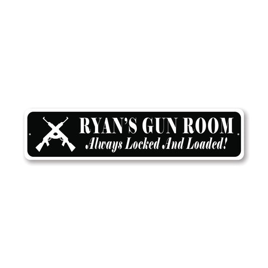 Custom Gun Room Owner Metal Sign