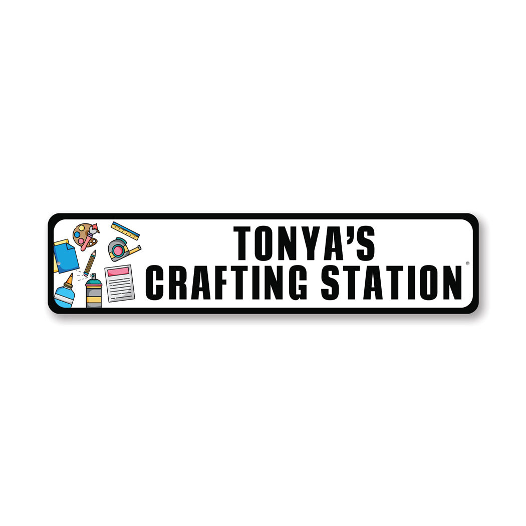 Crafting Station Metal Sign Metal Sign