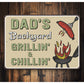 Backyard Grillin And Chillin Sign