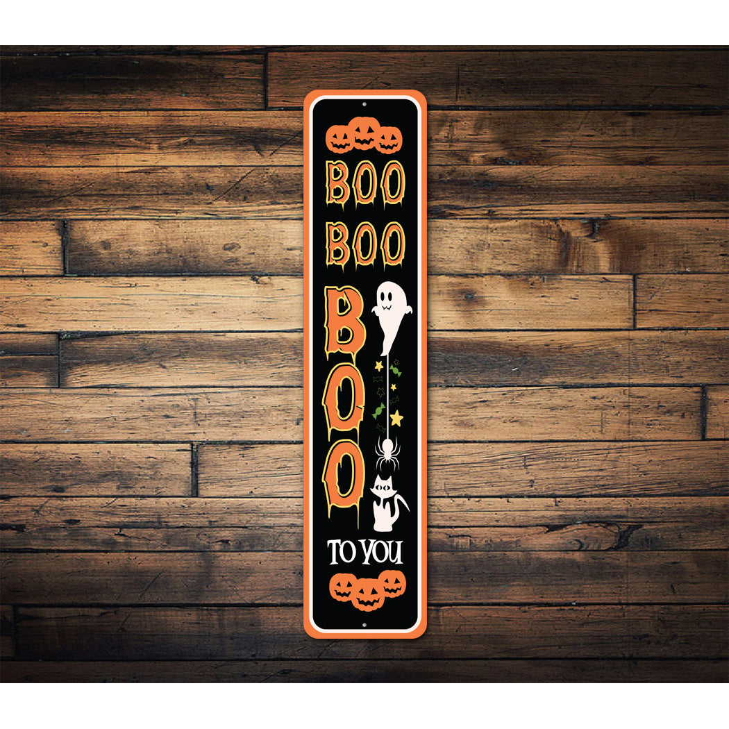 Boo Boo Happy Halloween Sign