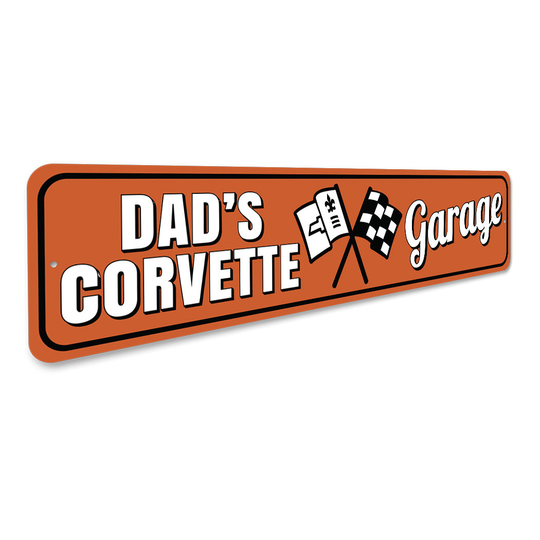 Dads Corvtte Garage Sign