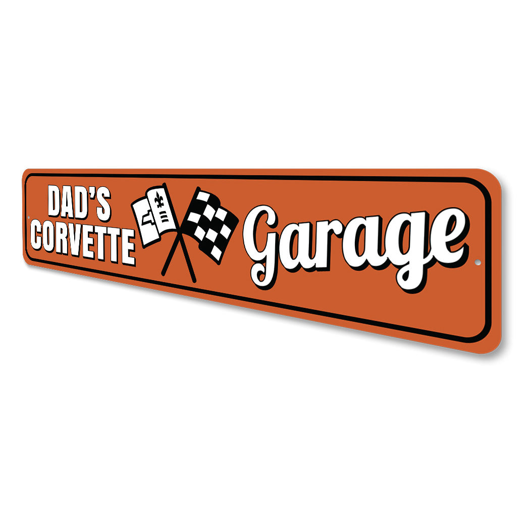 Dads Corvtte Garage Sign