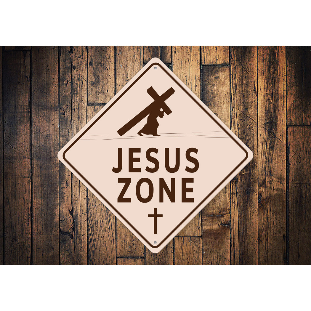 Jesus Zone Diamond Sign