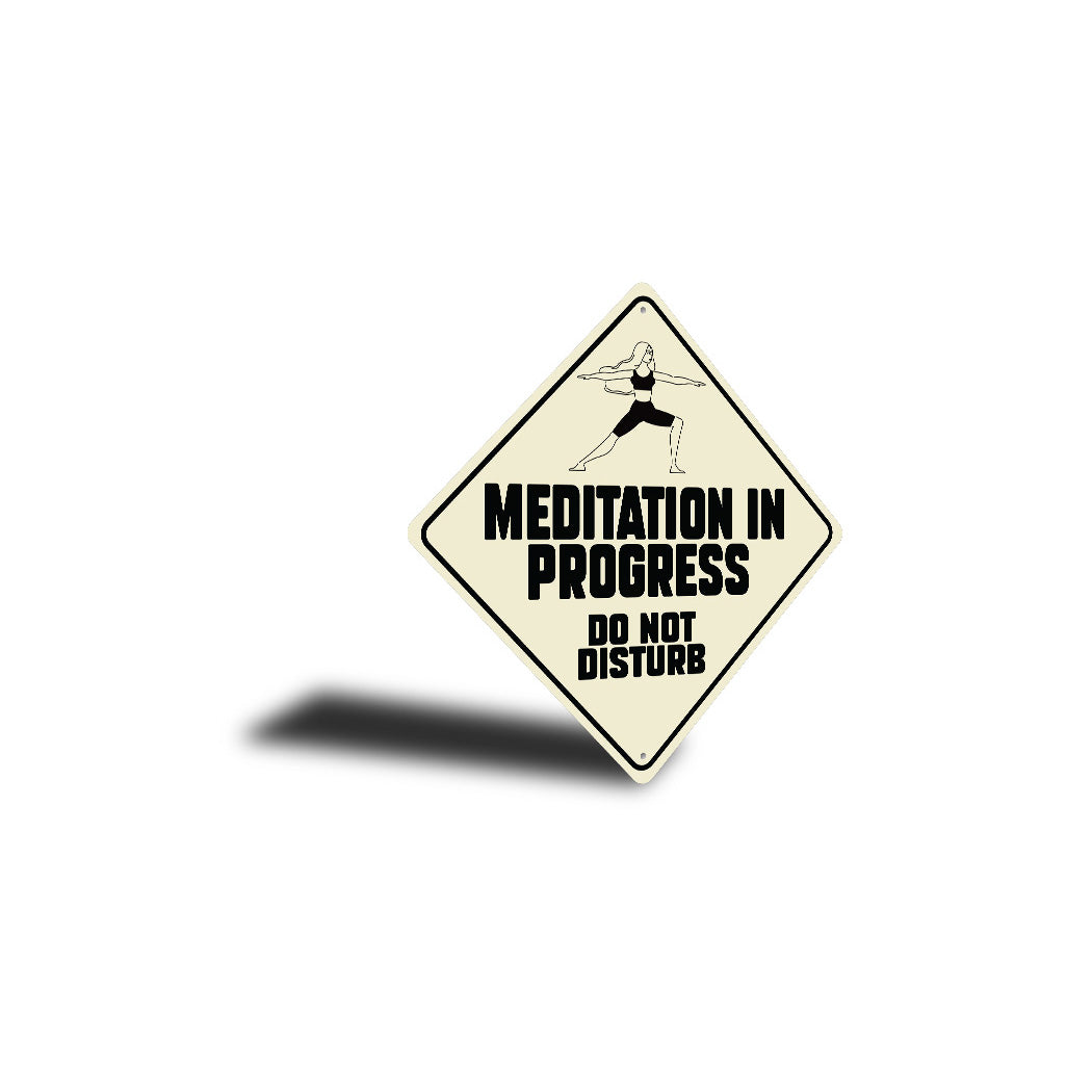 Caution Meditation Here Diamond Sign