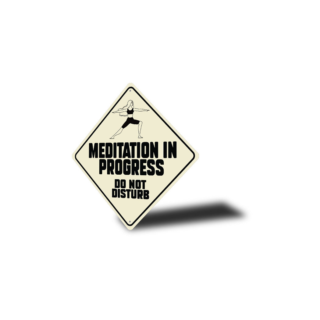 Caution Meditation Here Diamond Sign