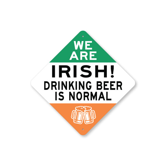 Irish Beer Drinking Diamond Sign