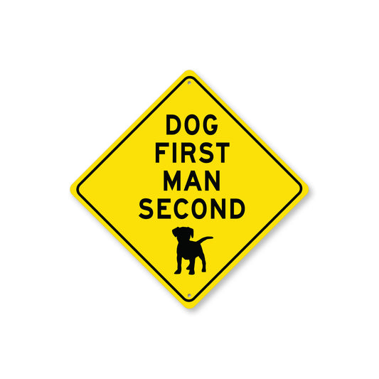 Funny Dog Caution Diamond Sign