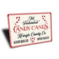 Old Fashion Candy Cane Sign