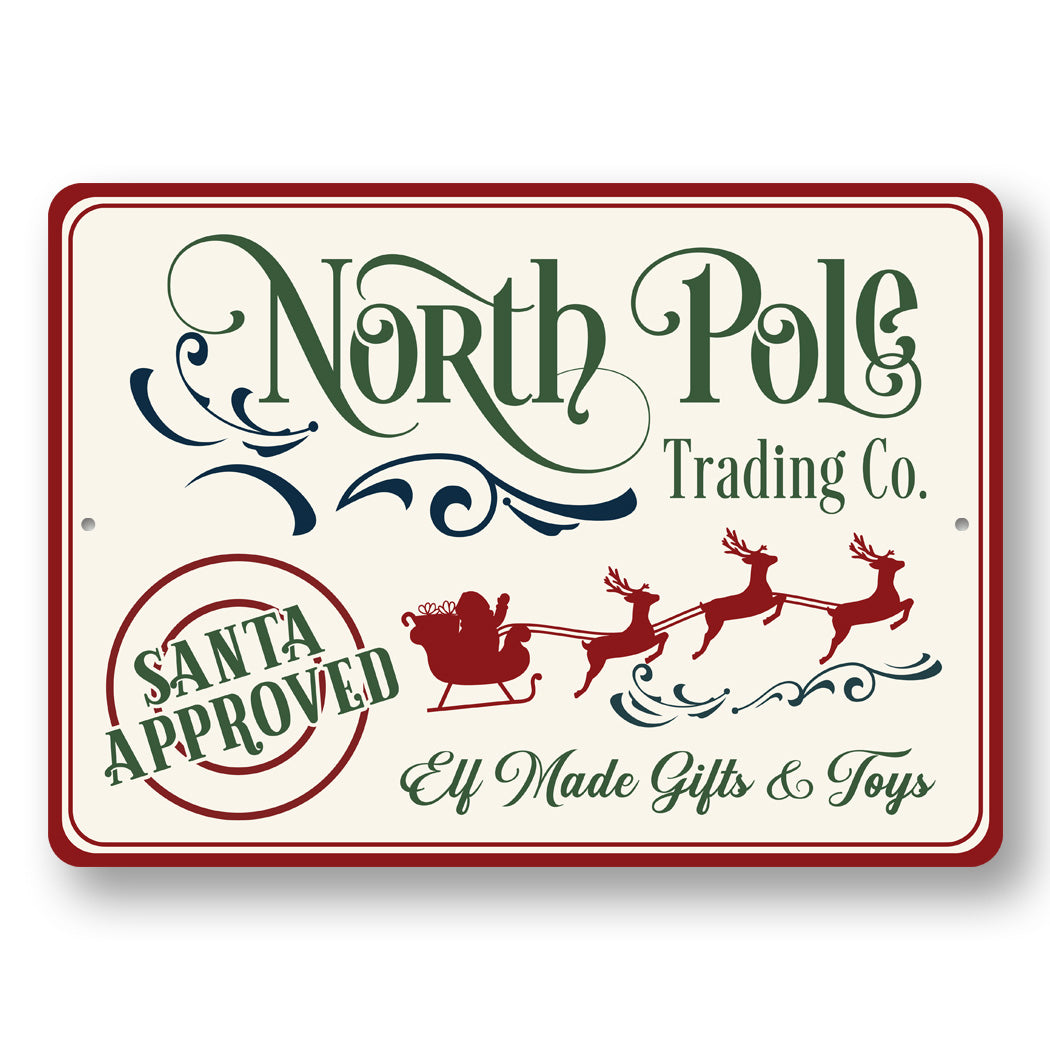 North Pole Trading Co Sign