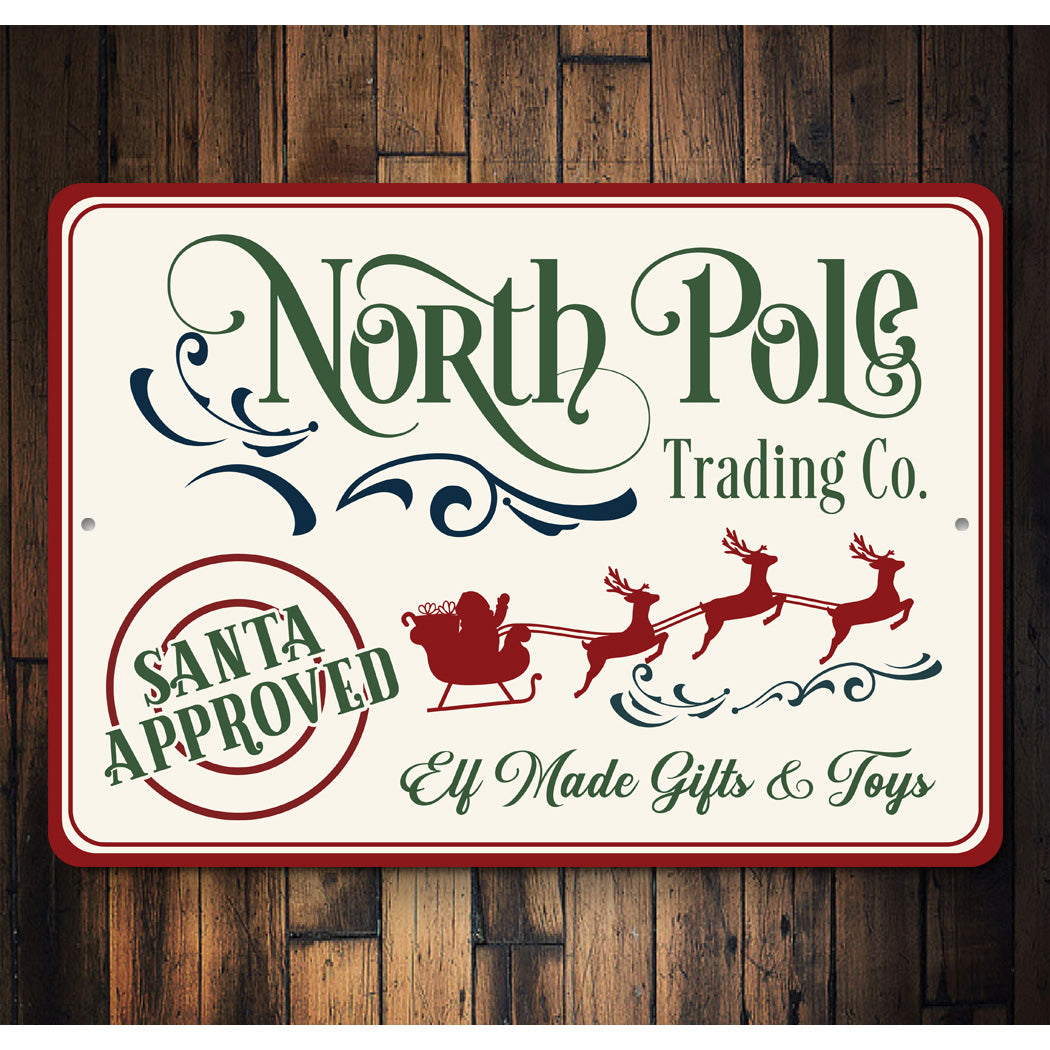 North Pole Trading Co Sign