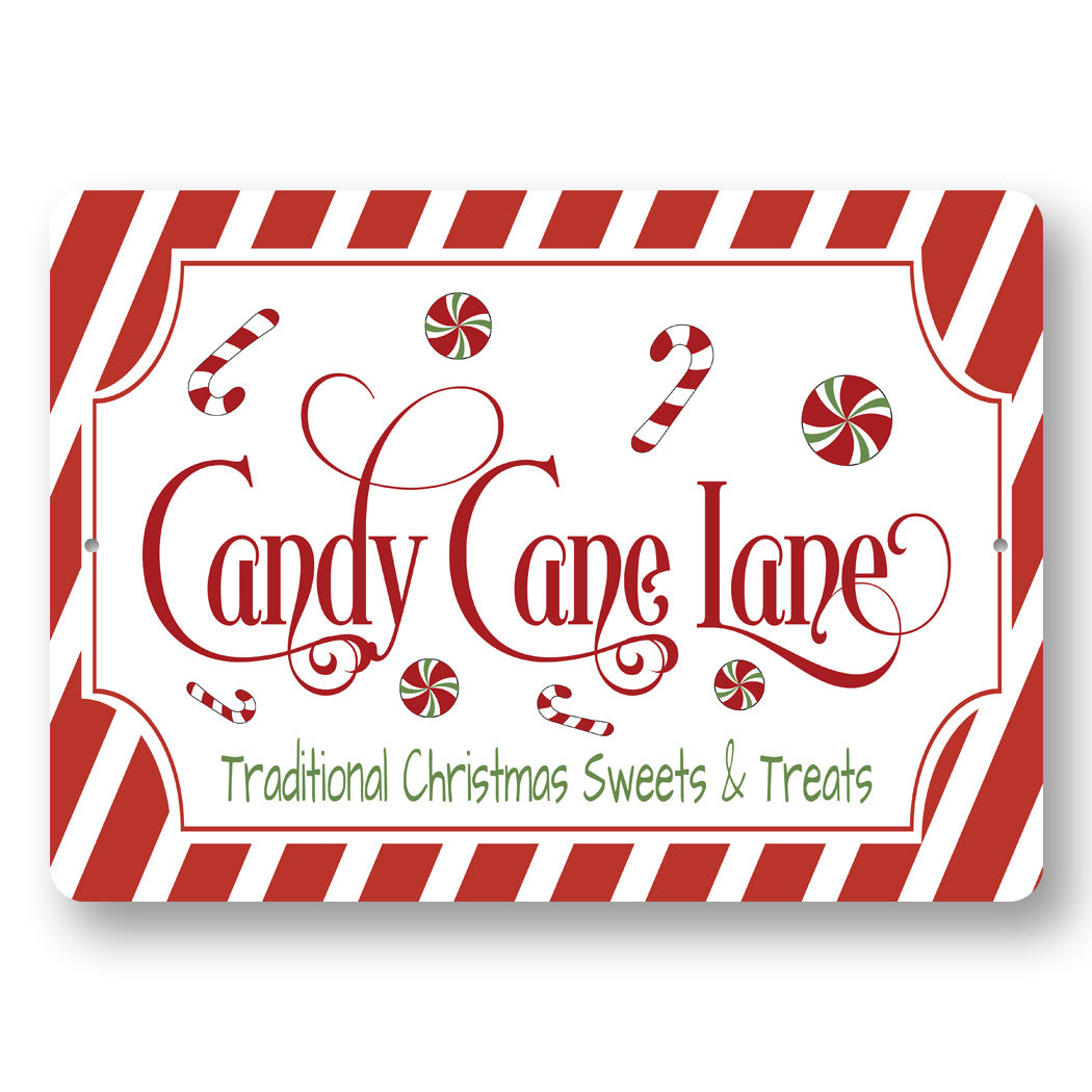 Candy Cane Lane Sign