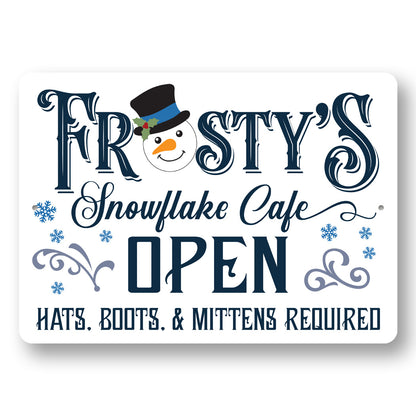 Frostys Snowflake Cafe Sign
