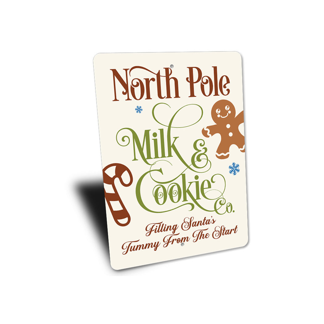 North Pole Milk & Cookies Sign