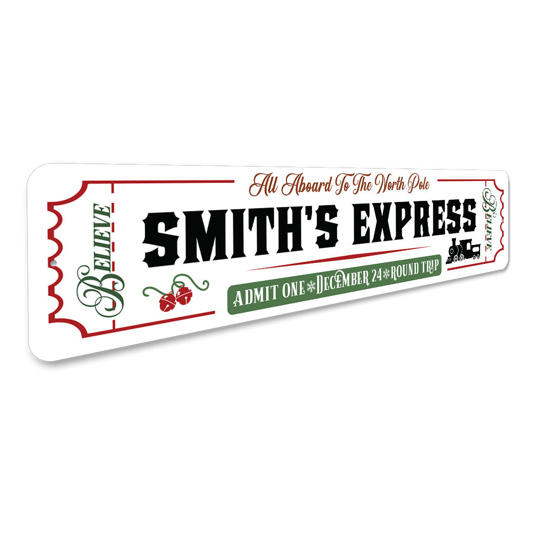 Christmas Train Express Sign