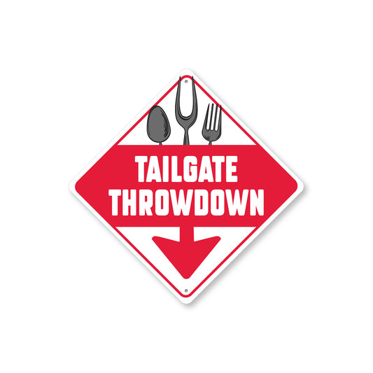 Tailgate Throwdown Diamond Sign