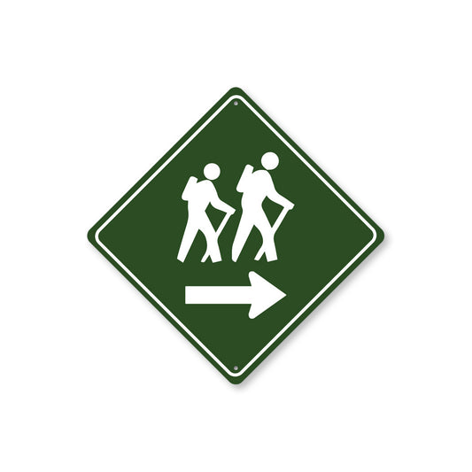 Hiking Direction Diamond Sign