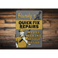 Custom Quick Repair Mechanic Sign