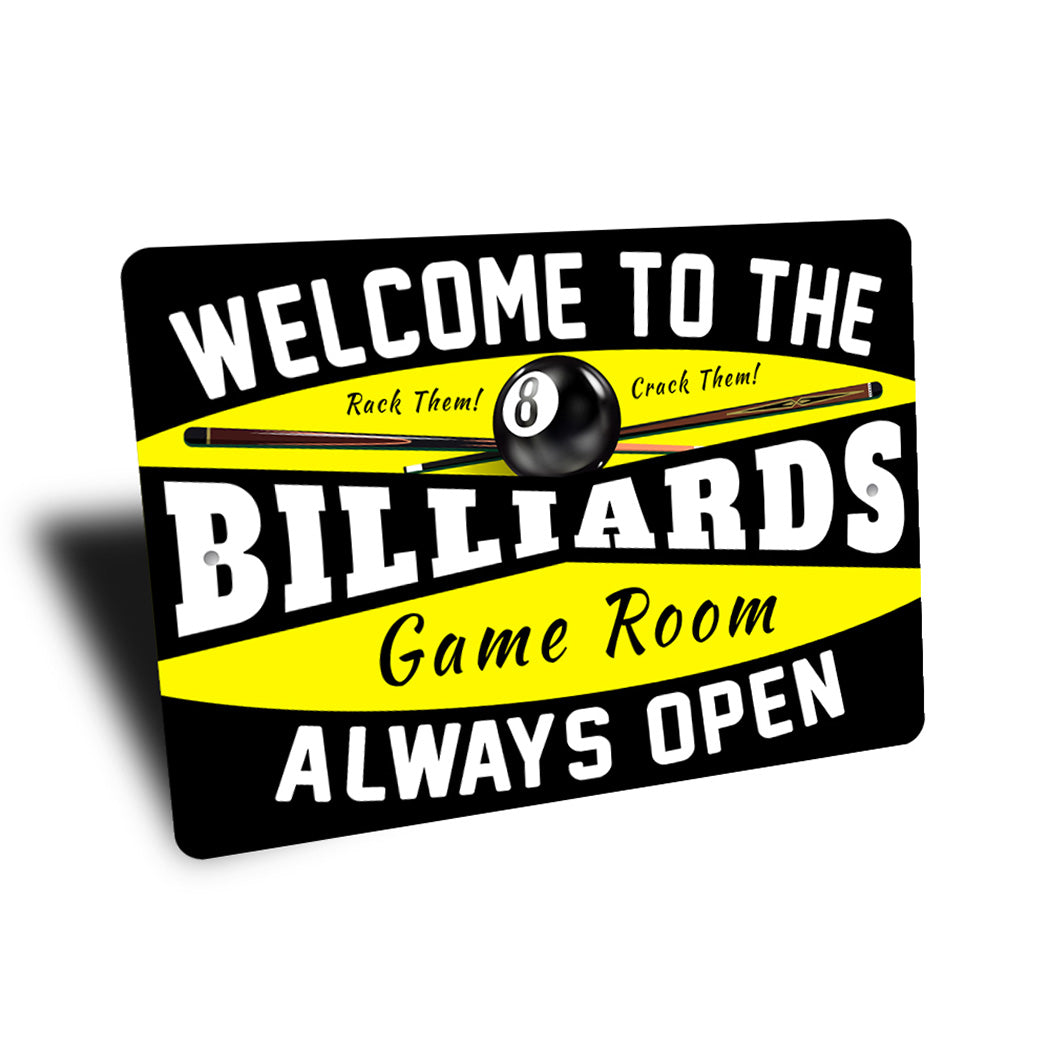 Vintage Retro Billiards Sign