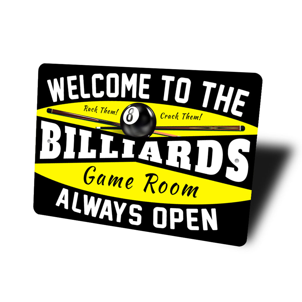 Vintage Retro Billiards Sign