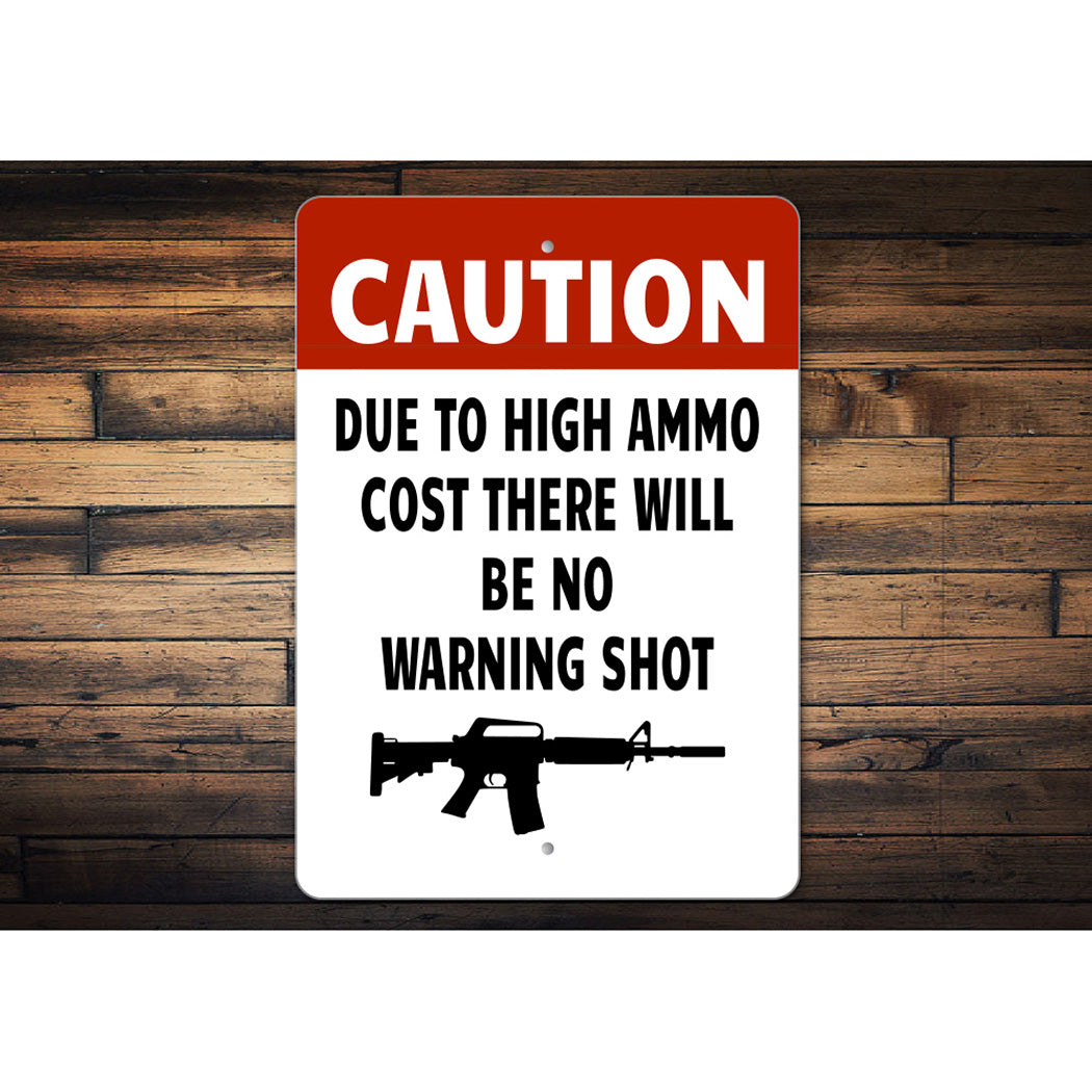 Funny Caution Gun Porch Sign