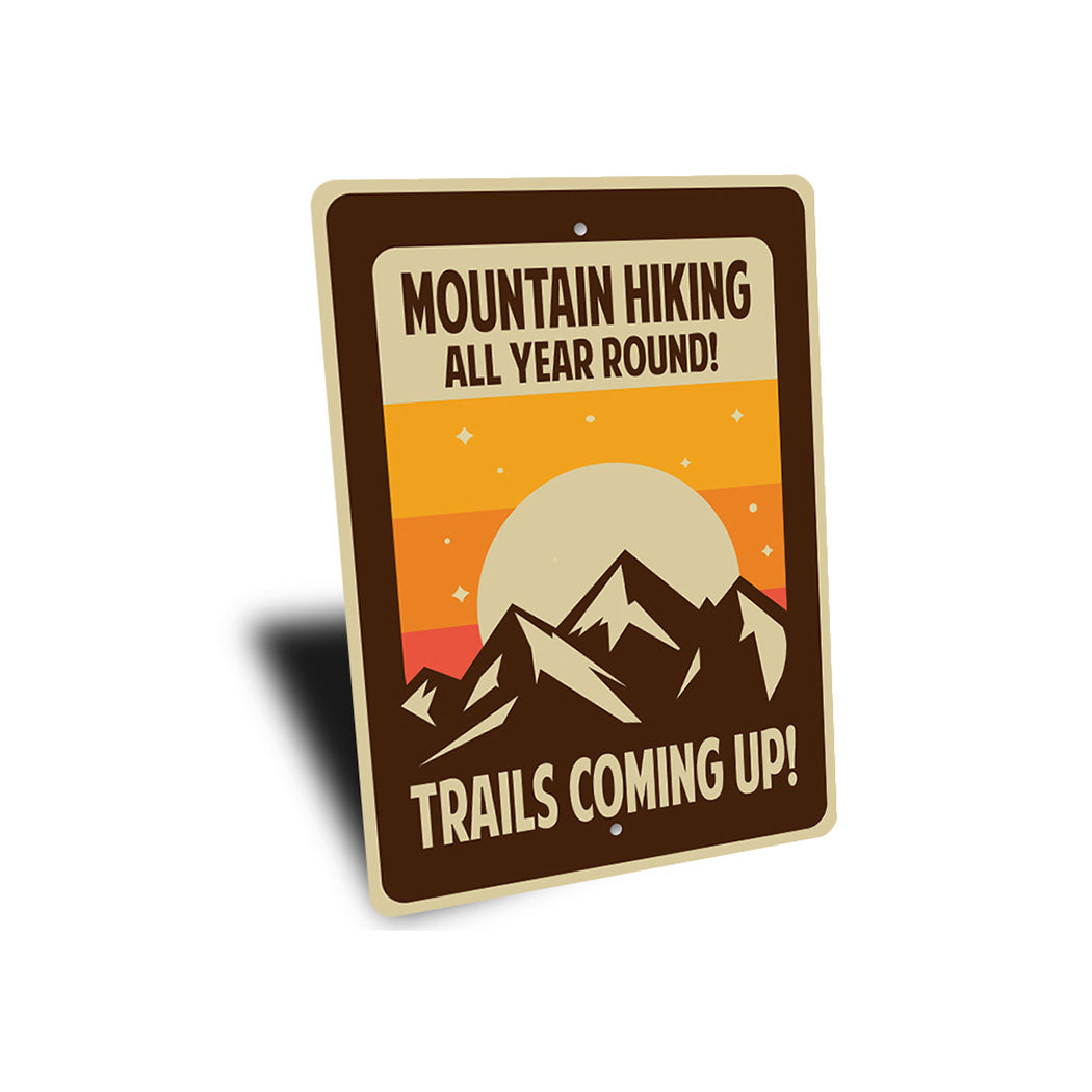 Retro Hiking Trail Location Sign