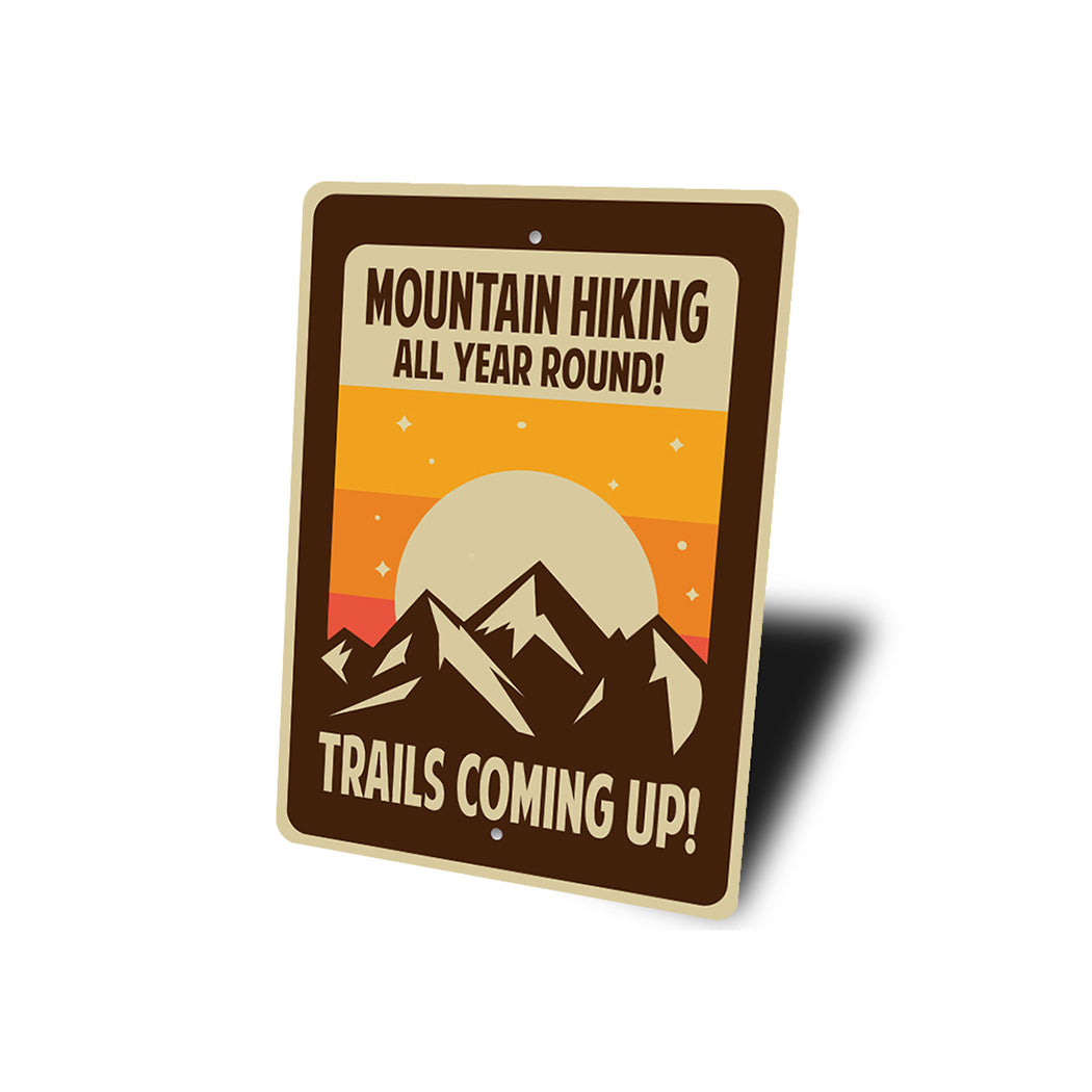 Retro Hiking Trail Location Sign