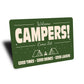 Welcome Campers Come Sit Sign