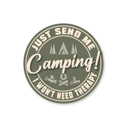 Funny Camping Therapy Sign