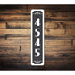 Vertical House Number Sign