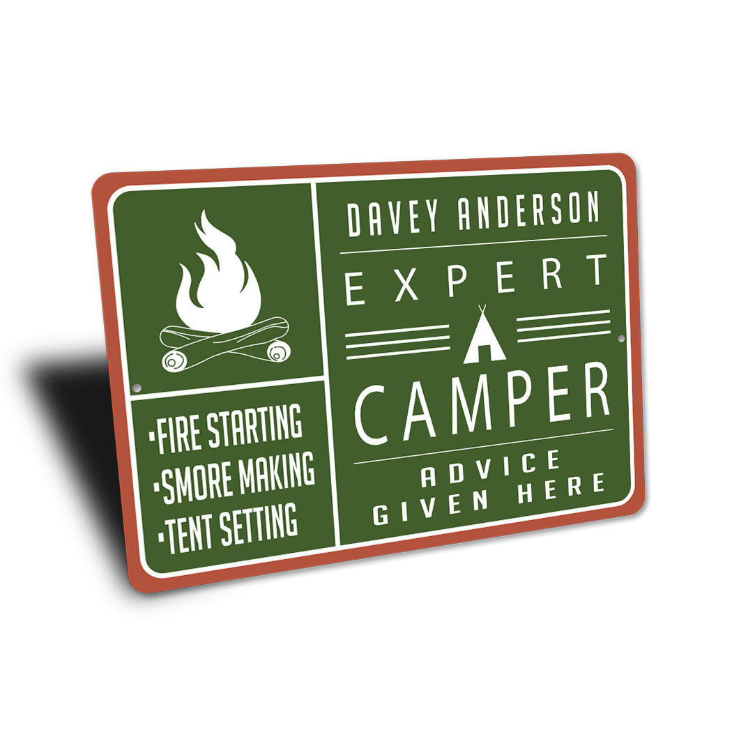 Expert Camping Advice Sign