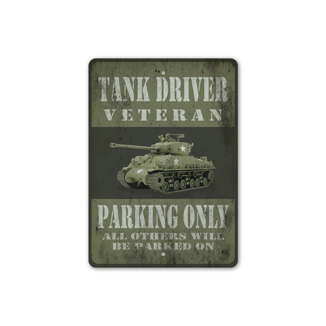 Tank Veteren Parking Sign