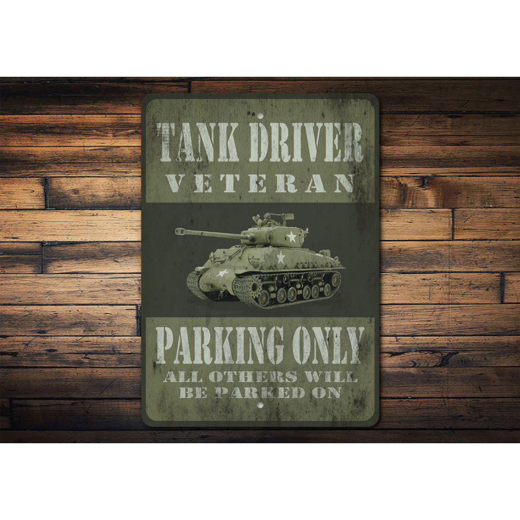 Tank Veteren Parking Sign