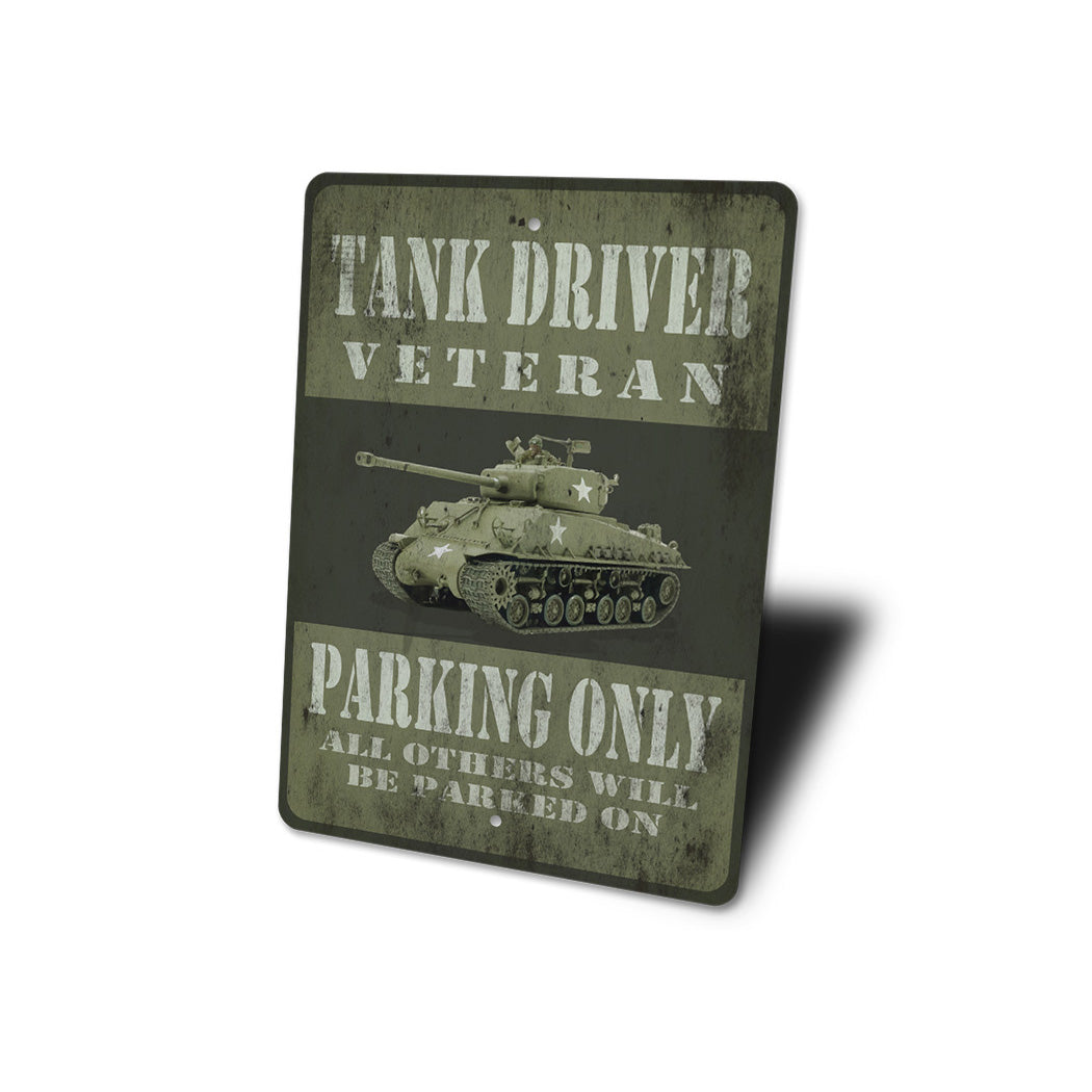 Tank Veteren Parking Sign