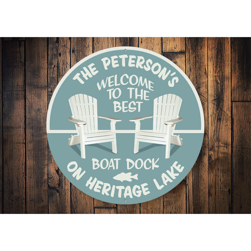 Family Boat Dock Sign