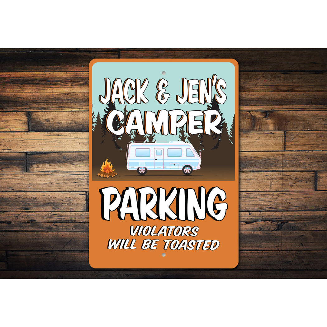 Custom Camper Parking Sign