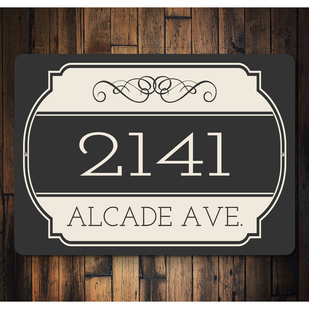 Street Address Vintage Sign