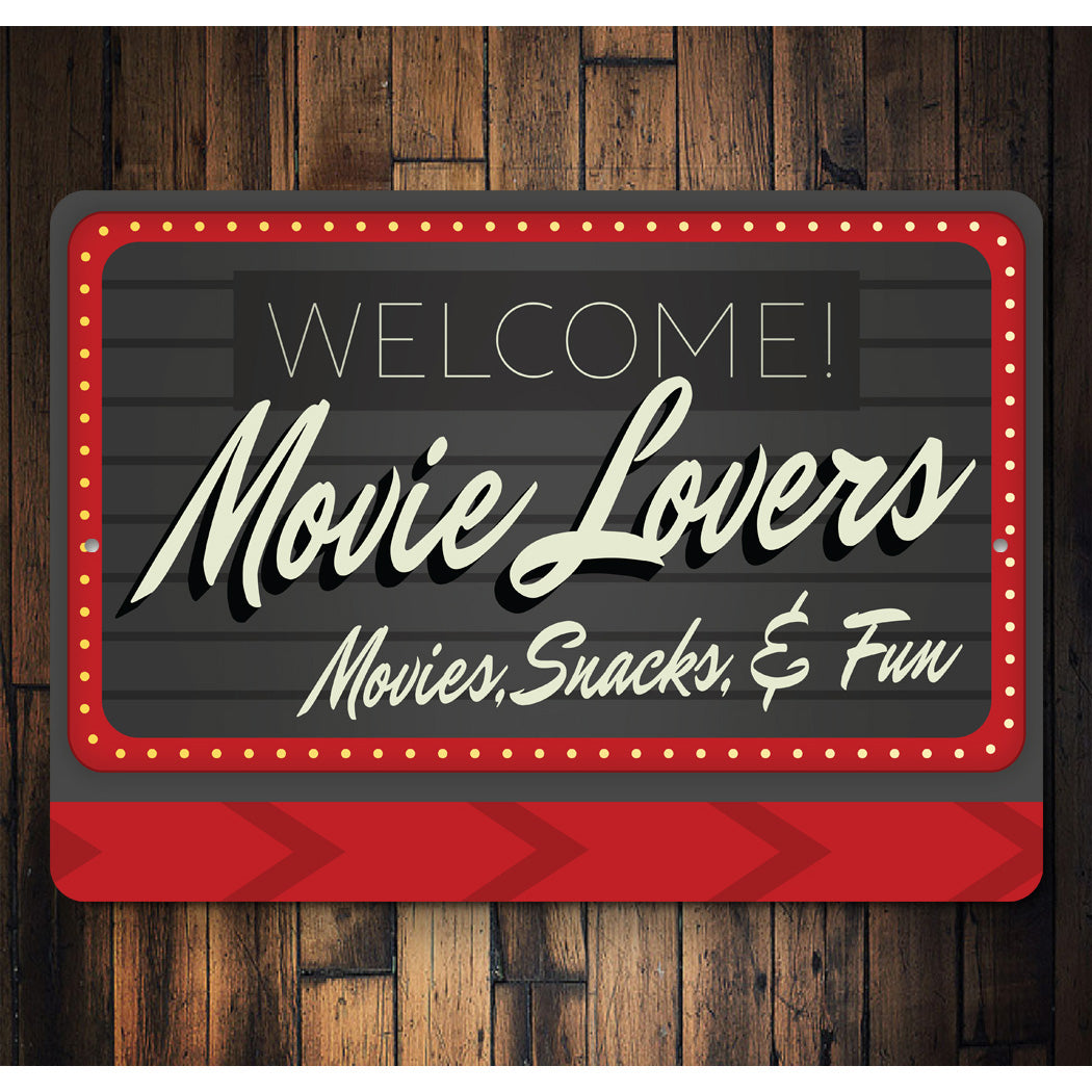 Welcome Movie Lovers Sign