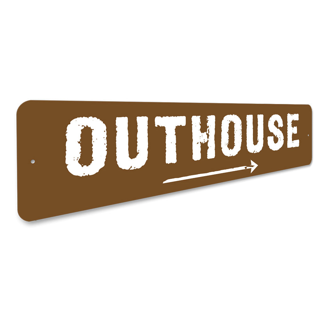 Outhouse Direction Sign