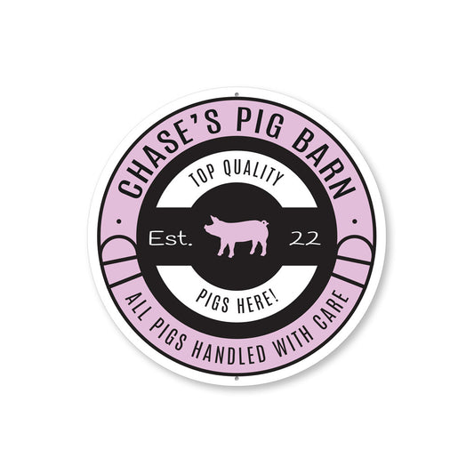 Pig Barn Personalized Sign