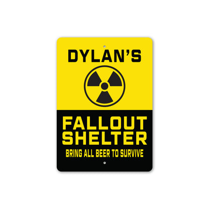 Funny Fallout Shelter Bar Sign