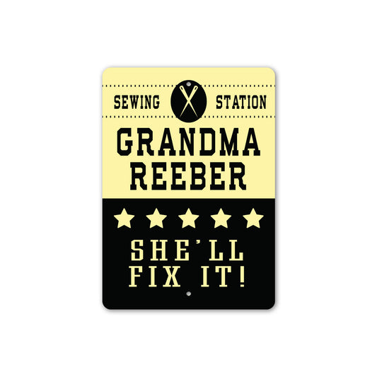 Grandmas Sewing Station Sign