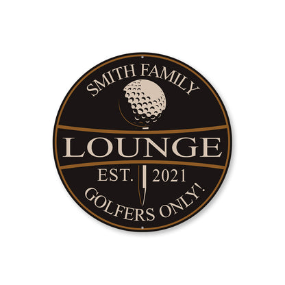 Golfers Lounge Only Sign