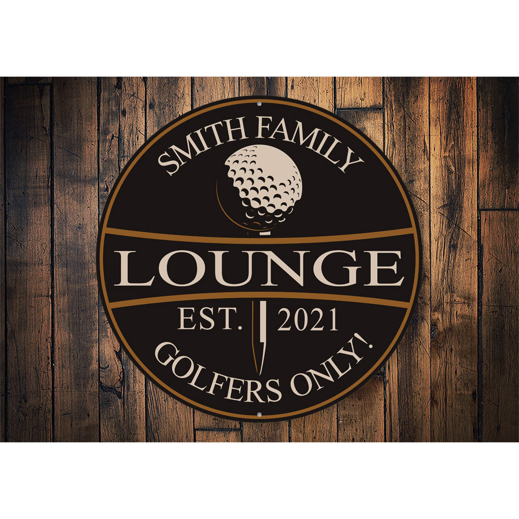 Golfers Lounge Only Sign