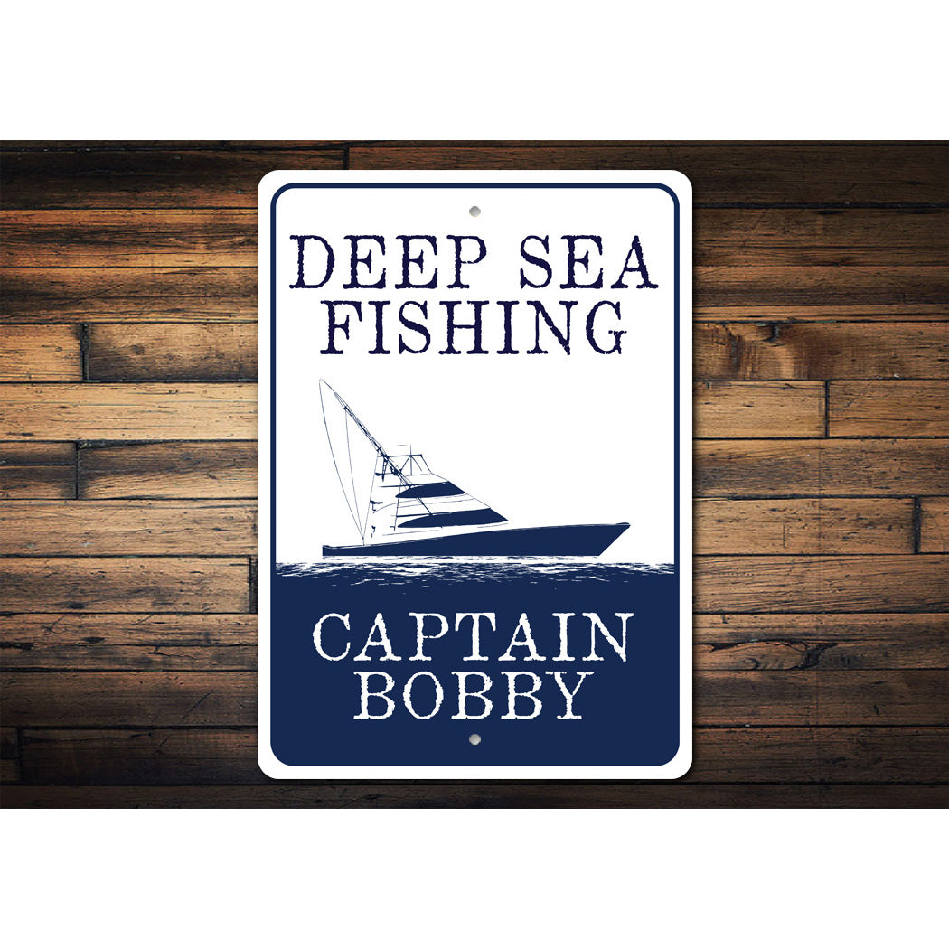 Deep Sea Fishing Captain Sign