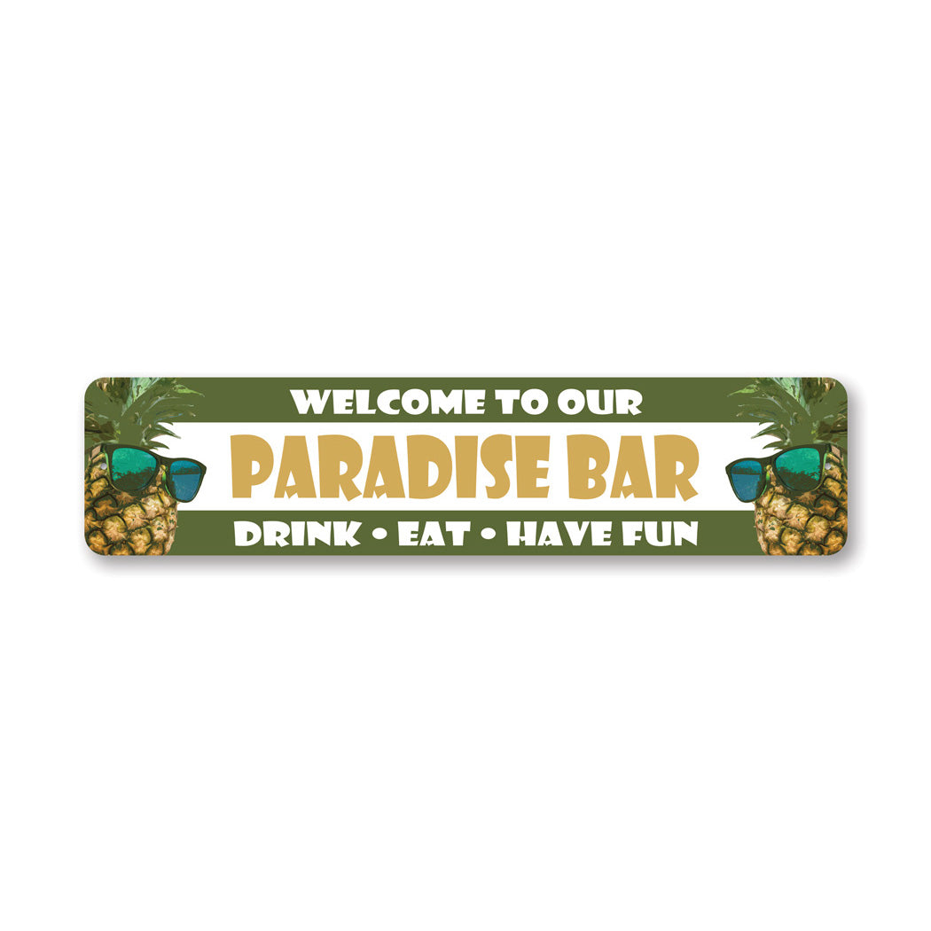 Paradise Bar Metal Sign