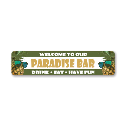 Paradise Bar Metal Sign