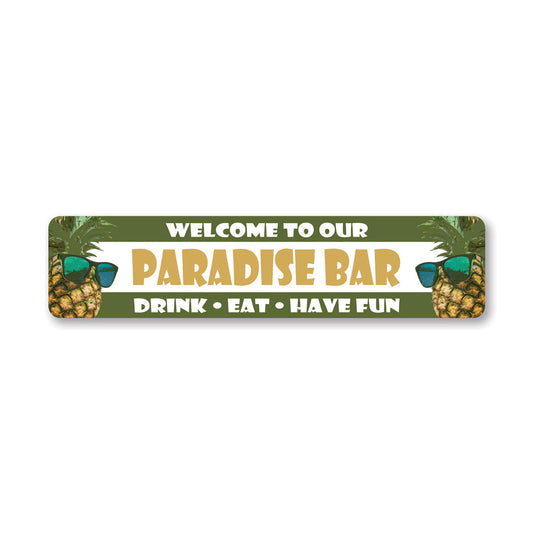 Paradise Bar Metal Sign