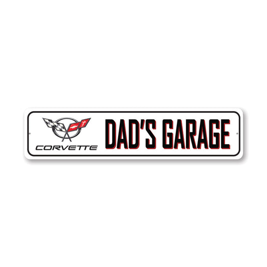 C5 Dads Garage Metal Sign