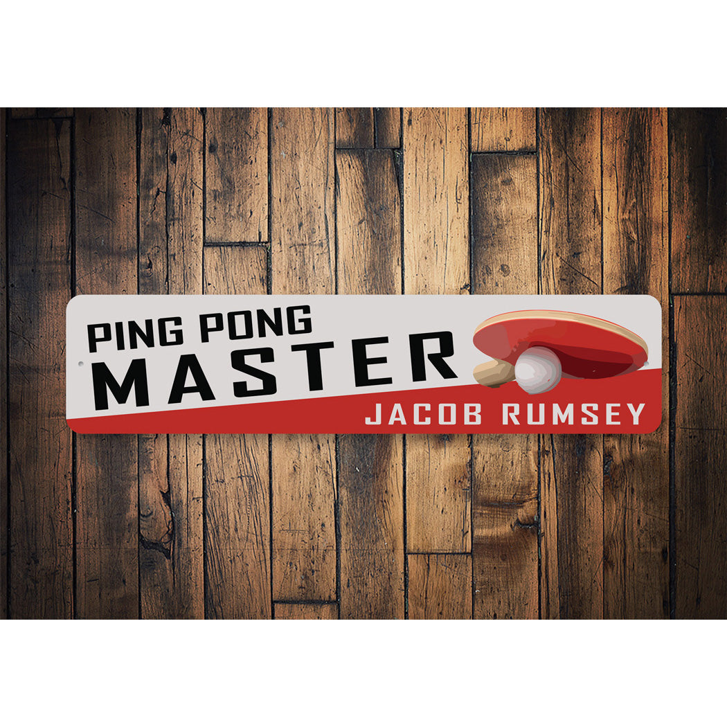 Custom Ping Pong Master Sign