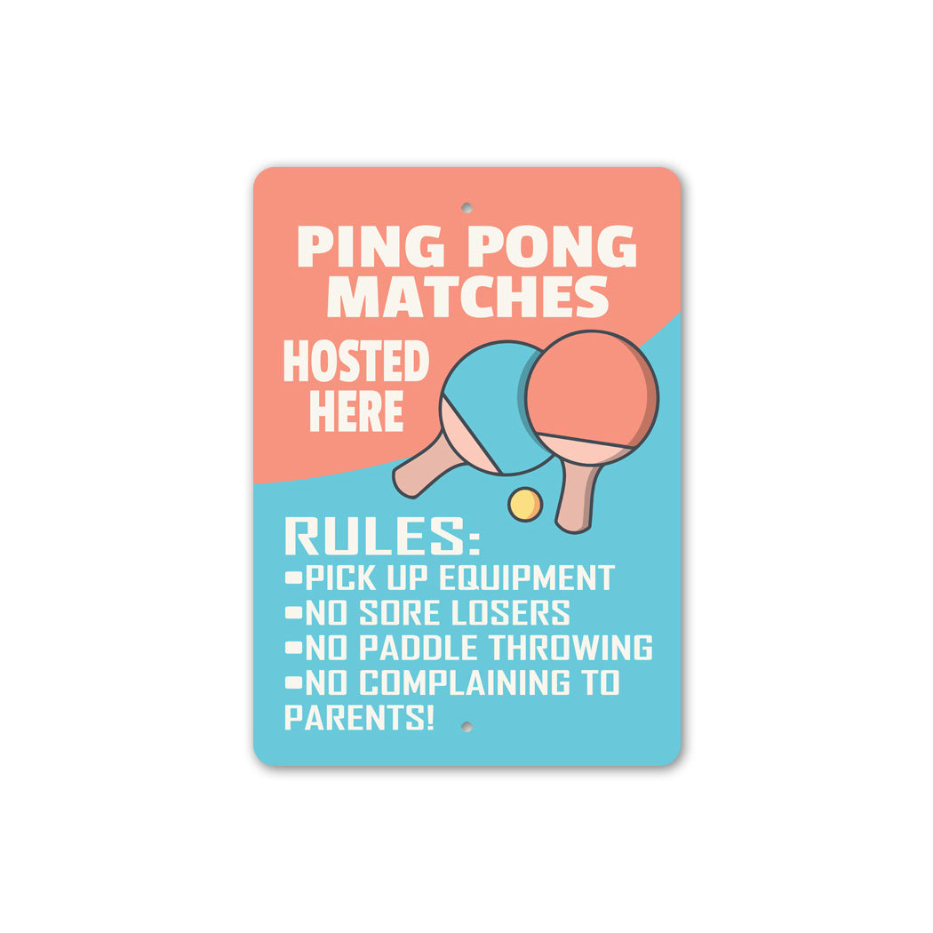 Ping Pong Rule Sign Sign